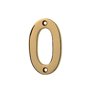 Image of Wickes Door Number 0 - Brass