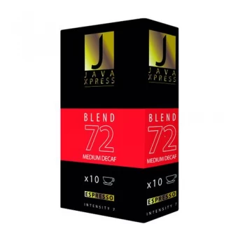 Image of Java Xpress Blend 72 Decaf Coffee Capsules Pack of 100 JX1072