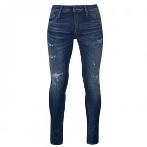 Image of Antony Morato Distressed Slim Jeans - Blue 7010010502