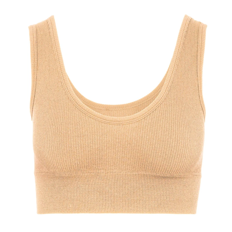 Image of Miso Crop Top Womens - Beige Beige 8