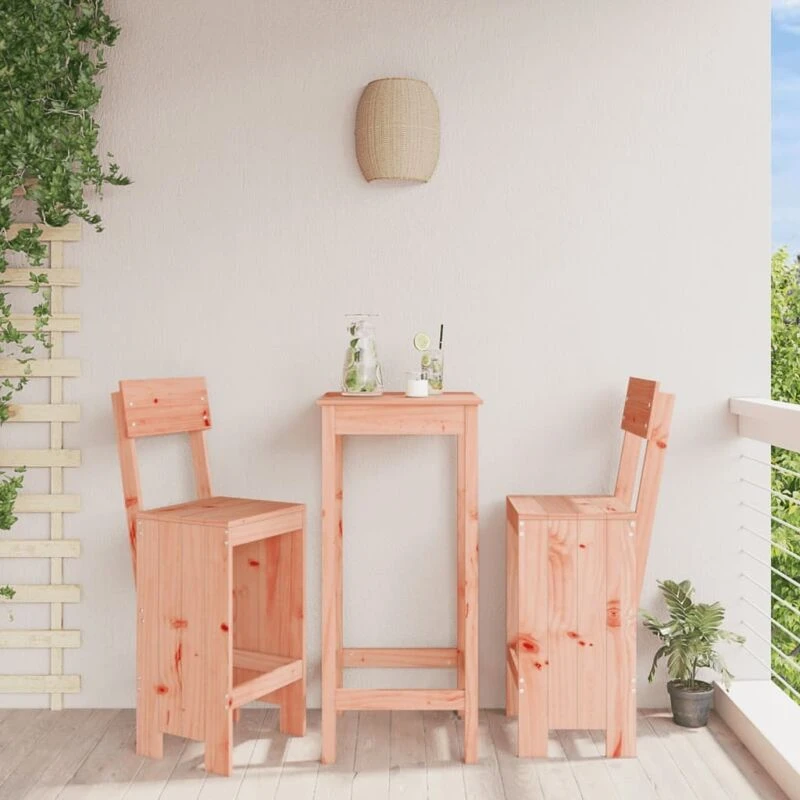 Image of vidaXL Bar Stools 2 pcs 40x48.5x115.5cm Solid Wood Douglas, Brown 825364