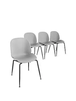 image of Cosmoliving By Cosmopolitan Aria Resin Dining Chairs 4Pk