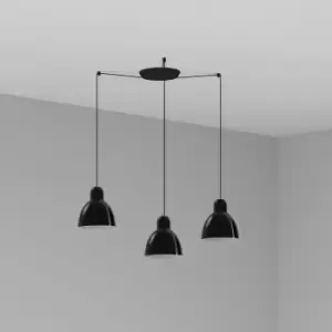 Image of Faro Venice 3 Light Black Cluster Drop Pendant Lamp