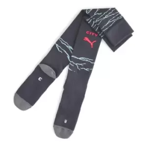 Image of Puma Manchester City Graphic Socks 2023 2024 Adults - Blue