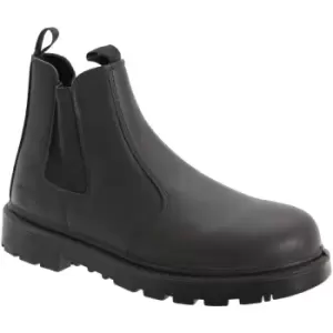 Image of Grafters - Mens Grinder Safety Twin Gusset Leather Dealer Boots (16 uk) (Black) - Black
