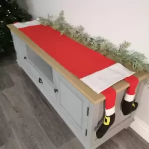 Image of 30cm x 176cm Santa Legs Table Runner / Father Christmas Decoration