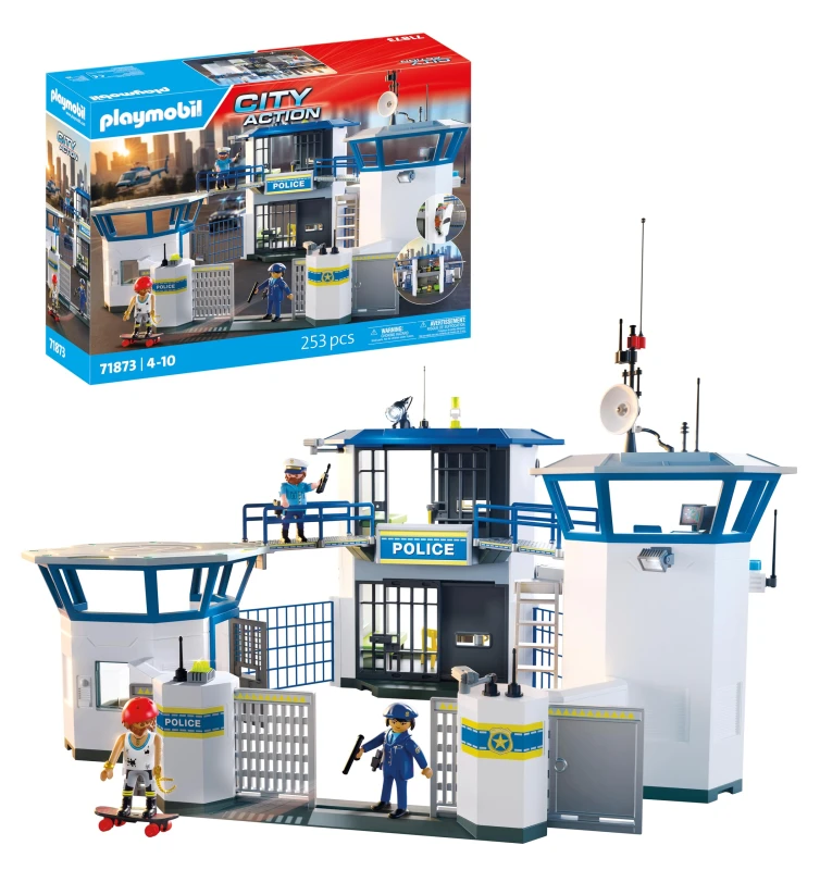 Image of Playmobil Action Heroes Police Command Centre Police toy Adventure toy for children aged 4+ Encourages role play & creativity With play fi