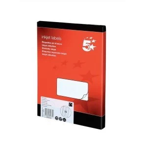 Image of 5 Star Office Addressing Labels Inkjet 16 per Sheet 99.1x34mm White 1600 Labels