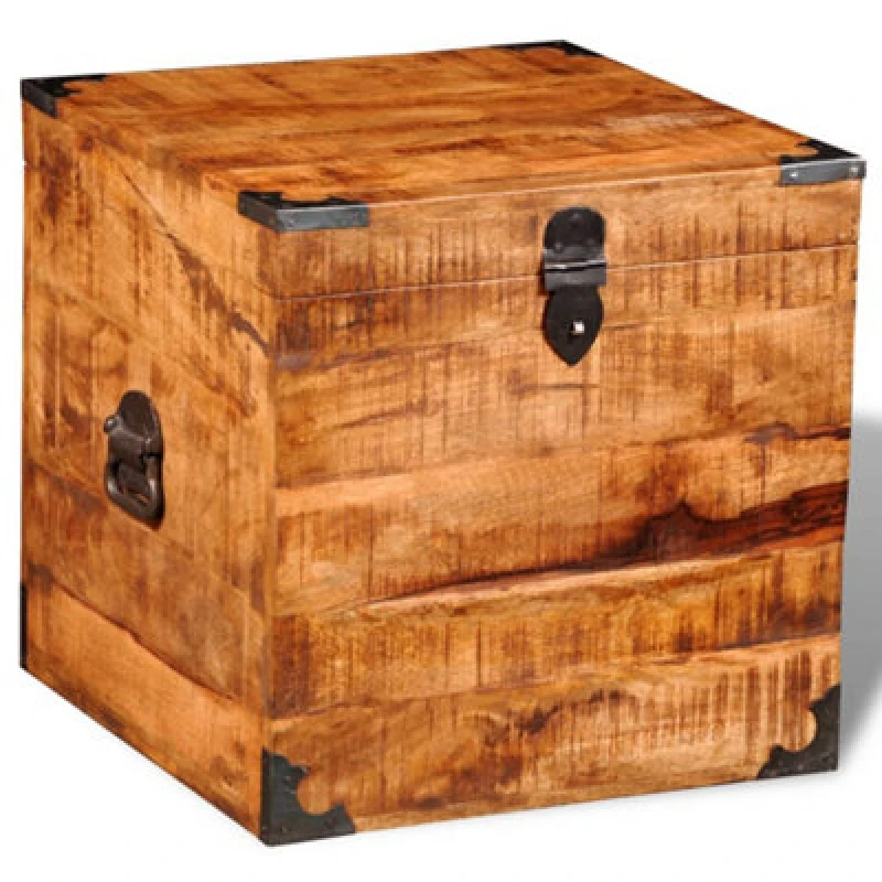 Image of Rough Mango Wood Storage Chests Boxes Cases Trunks for Toys/Crafts/Tools