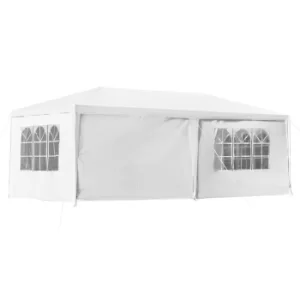 image of Outsunny 6 x 3(m) Gazebo Canopy Party Tent with 4 Removable Side Walls for Outdoor Event with Windows and Doors, White