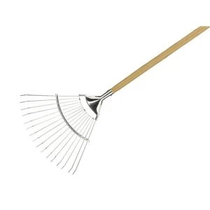 image of Kent & Stowe Stainless Steel Long Handled Lawn & Leaf Rake, FSC