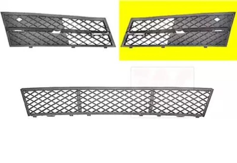 Image of VAN WEZEL 0617591 Bumper Grill Fitting Position: Left Front, Vehicle Equipment: for vehicles without sport bumper, with ventilation slots Ventilation