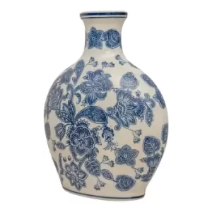 image of Anemone Blue & White Bottle Vase