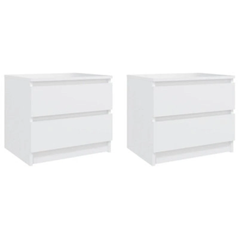 Image of VIDAXL Bed Cabinets 2 pcs White 50x39x43.5cm Engineered Wood Vidaxl 8720286557990