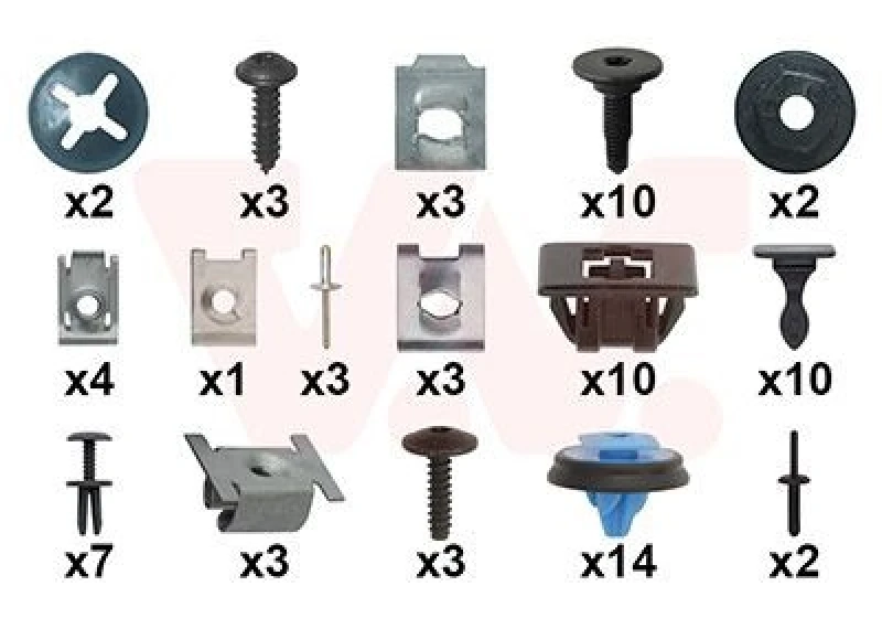 Image of VAN WEZEL Mounting Kit, bumper VAN WEZEL 0983794