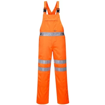 image of RT43ORRXXL - sz 2XL Hi-Vis Bib & Brace RIS - Orange - Portwest