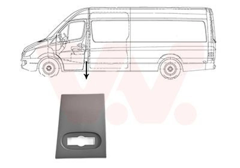 Image of VAN WEZEL Trim / Protective Strip, sidewall VAN WEZEL 3077417