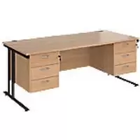 image of Dams International Desk MC18P33KB 1,800 x 800 x 725 x 800 - 990 mm