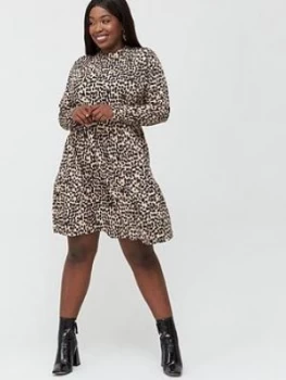 Image of Oasis Curve Paint Brush Smock Dress - Natural