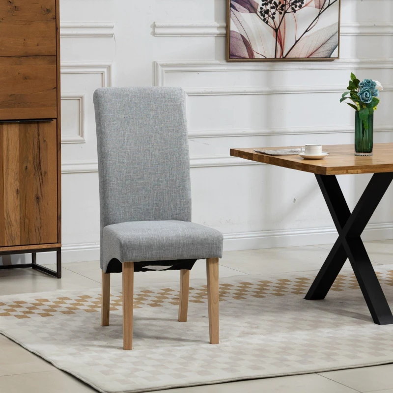 Image of Artemis Home Rimini Fabric Dining Chairs - Set of 2 in Grey Grey Unisex