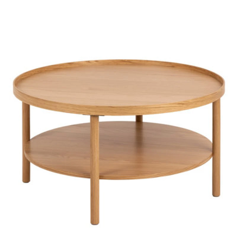 Image of Furniture To Go Banbury Round Coffee Table In Oak 80X42Cm