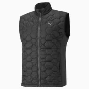 image of PUMA Cloudspun Wrmlbl Mens Golf Vest Mens Jacket, Black, size Small, Clothing