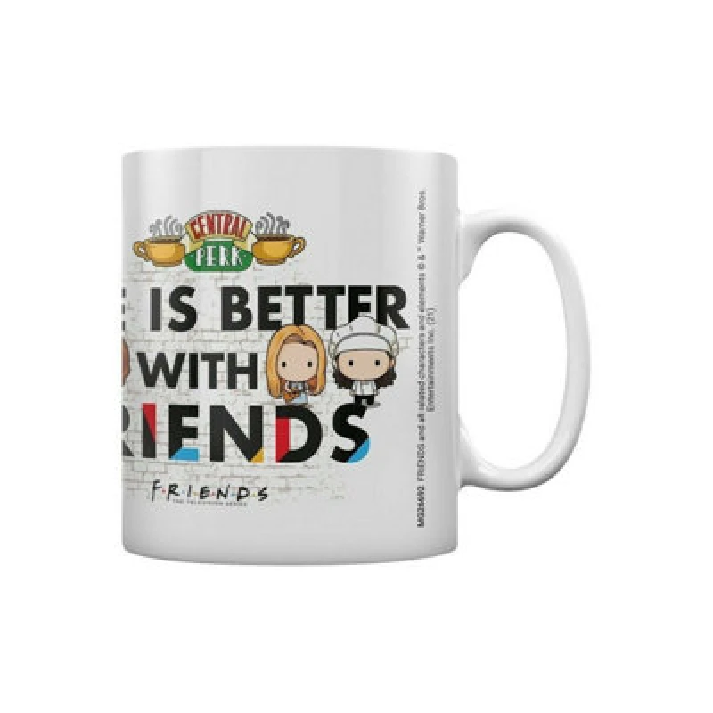Image of Friends Life Is Better With Chibi Mug White unisex