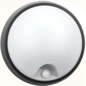 Image of Philips Eagle 3.5W LED Round Flush Outdoor Wall Light with PIR Black - Warm White - 915004494001