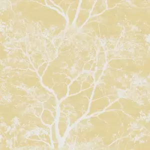 image of Holden Decor Whispering Trees Yellow Wallpaper