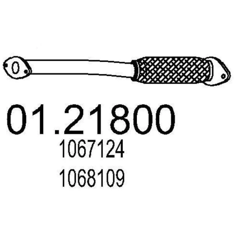 Image of MTS 01.21800 Exhaust Pipe Front, Length: 630mm Exhaust Pipe (17)