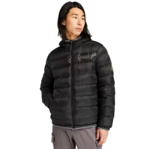Image of Timberland Garfield Hooded Puffer Jacket For Men In Black Black, Size L