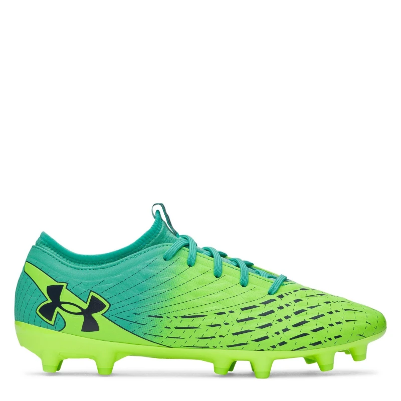 Image of Under Armour Mens Magnetico .3 Firm Ground Football Boots Green/Turquoise male 9 (44)
