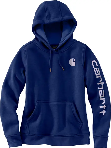 Image of Carhartt Clarksburg Logo Ladies Hoodie, black-purple, Size M for Women
