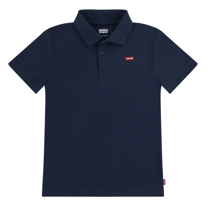 Image of Levis Neck Tape Polo Shirt Juniors - Blue Blue 9 - 10 Years