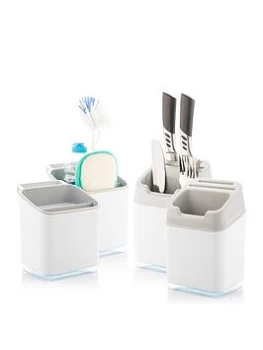 image of Minky Sink Tidy & Utensil Holder White