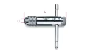 Image of Beta Tools 436/1 Reversible Ratchet Tap Wrench M3-M8 004360002