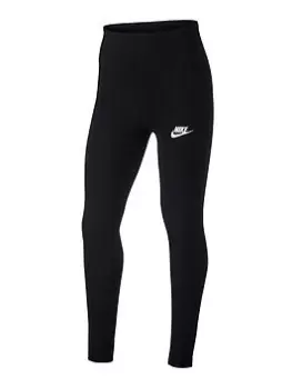 image of Nike Older Girls Favorites Legging - Black/White, Size L+, Women