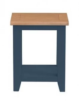 image of Julian Bowen Richmond Ready Assembled Lamp Table - Midnight Blue