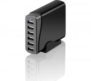 image of Sandstrom SMA6BK17 8A 6-ports USB Charger 1m