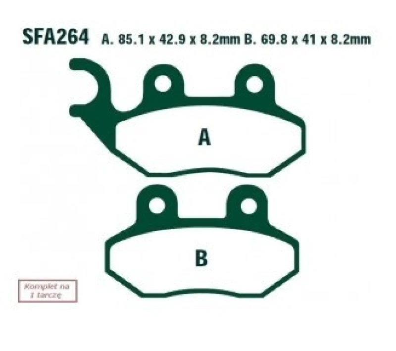 Image of EBC Brakes SFA264 Brake pad set Brake Pad Set,disc brake (402)