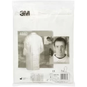 Image of 4440 Medium White Lab Coat with Zipper