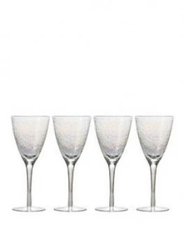 Image of Set Of 4 Iridescent Wine Glasses