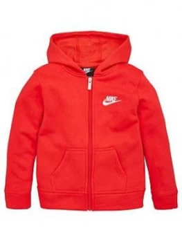 Image of Nike Sportswear Younger Child Club Full Zip Hoodie - Red