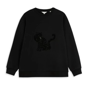 Image of Ted Baker Skky Cat Print Sweater - Black