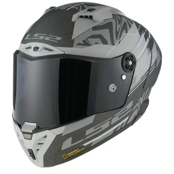 Image of LS2 FF805 Thunder GP Aero Polar Matt Black Full Face Helmet Size XL
