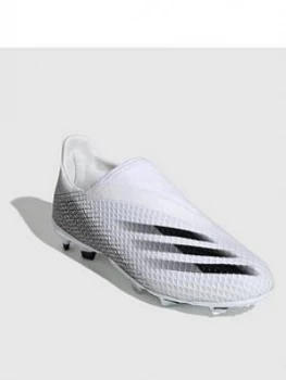 Image of Adidas Junior X Laceless Ghosted.3 Firm Ground Football Boot - White