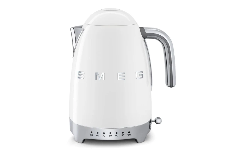Image of Smeg Smeg Jug Kettle & 2-Slice Toaster Set, 1.7L 3Kw Stainless Steel in White White One Size Unisex 5056462380261
