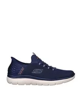 Image of Skechers Summits Mesh Slip-ins Sneaker Memory Foam Trainer, Navy, Size 10, Men