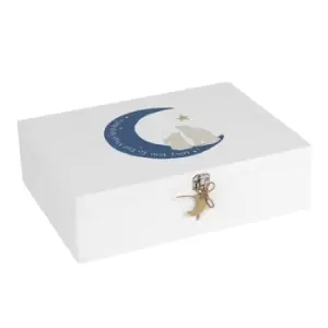 image of Love You To The Moon & Back Wooden Memory Box