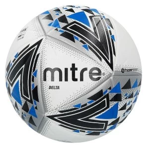 Image of Mitre Delta Professional Ball White/Black/Blue - Size 5